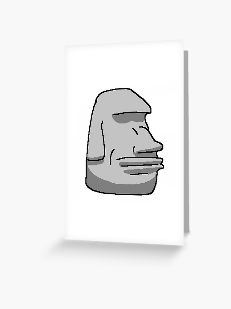 Moai Emoji Greeting Cards for Sale