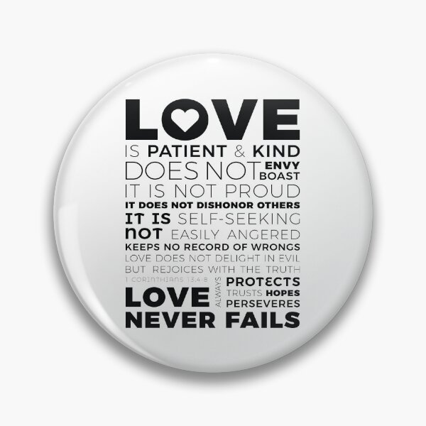 Aperçu de l'œuvre 1 Corinthiens 13:8 L'amour est patient et bon, il ne se vante pas créée et vendue par ProjectX23.