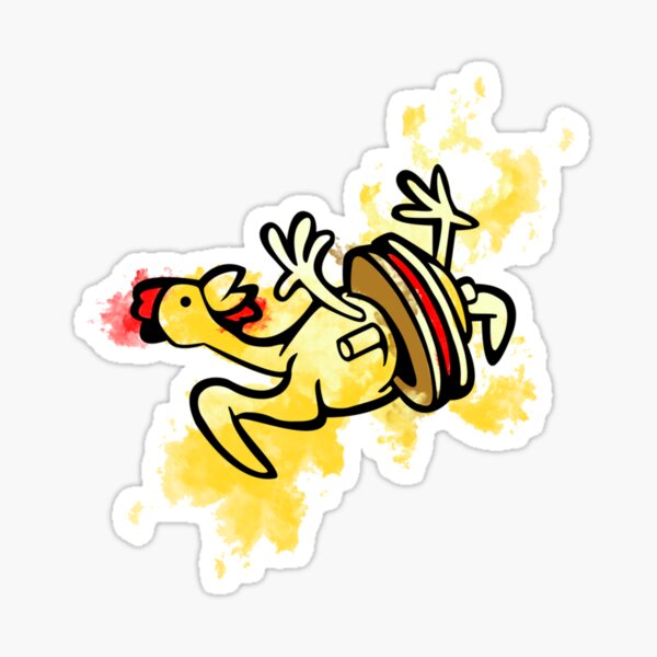 "Rubber Chicken with a Pulley in the Middle" Sticker for Sale by