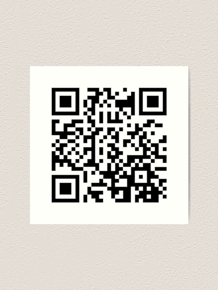 "Wellerman sea shanty club mix tik tok QR Code" Art Print by SRanabhat