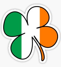 Pegatina Trébol de bandera de Irlanda Trébol de cuatro hojas irlandés