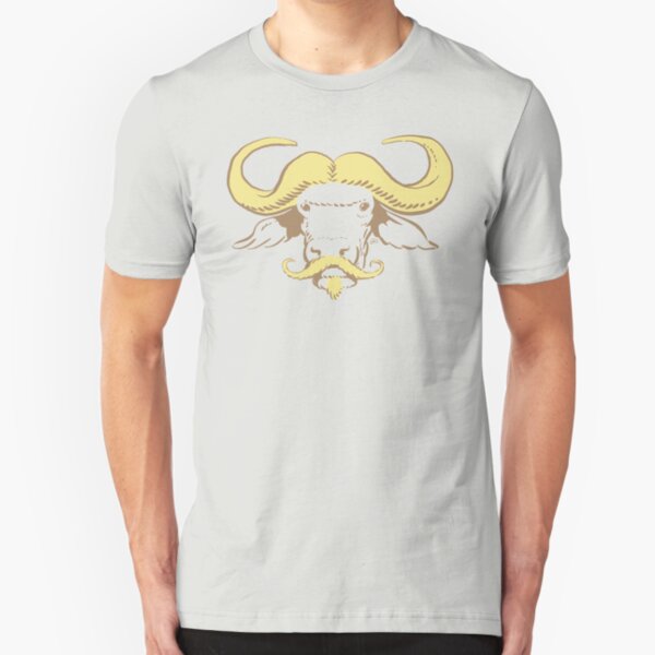 Buffalo Mustache (Blonde) Slim Fit T-Shirt