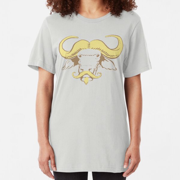Buffalo Mustache (Blonde) Slim Fit T-Shirt