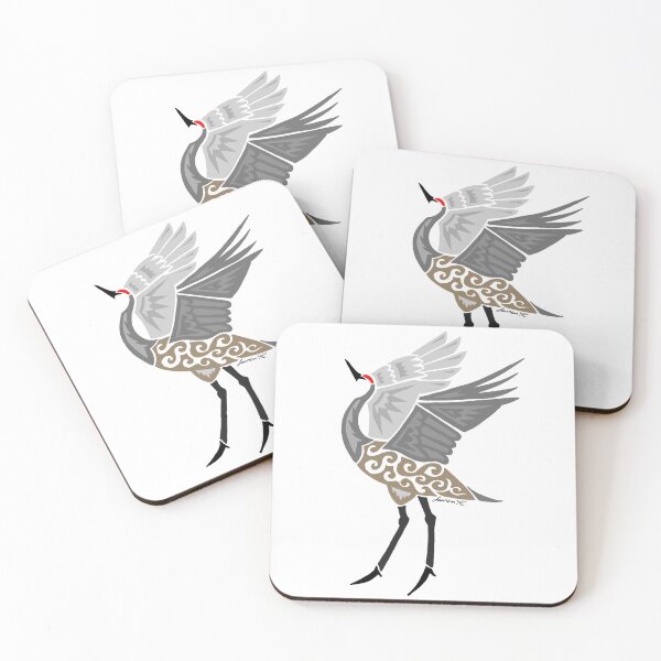 Item preview, Dancing Sandhill Crane Tribal Design - Colored designed and sold by KitayamaDesigns.