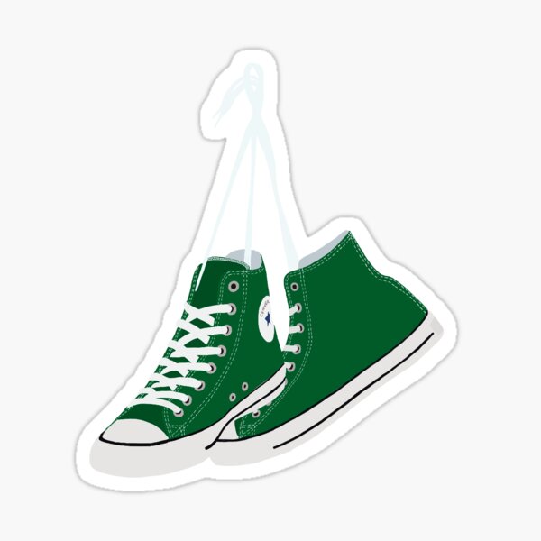 Green converse Sticker
