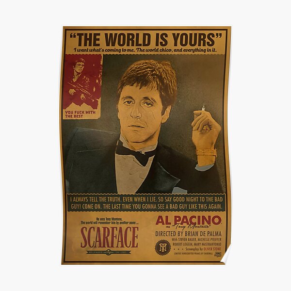Poster Scarface-Film-Legend-cinema on Photo Paper/Canvas Canvas 