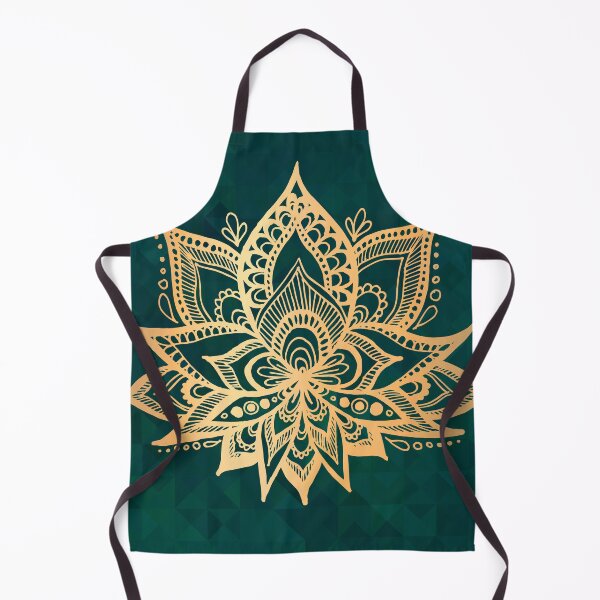 Item preview, Gold Lotus on Emerald Green designed and sold by Julie Erin Designs.