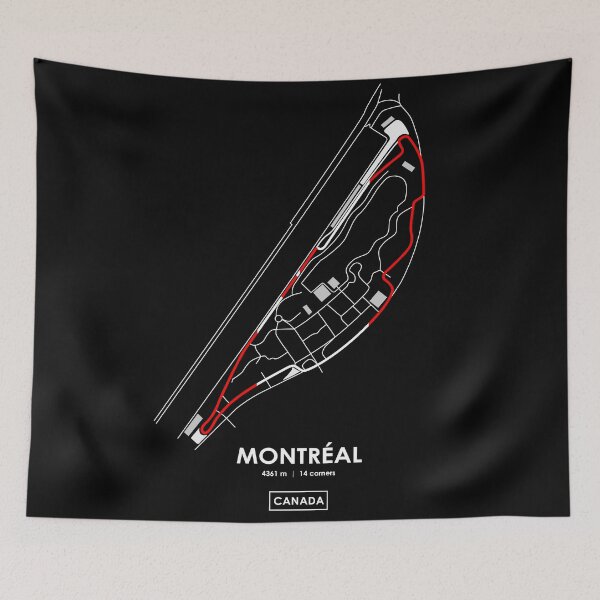 Item preview, MONTREAL - CANADA TRACK MAP FLAG designed and sold by andreanastasio.