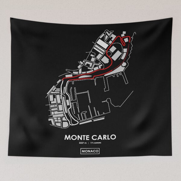 Item preview, BANDERA MONTECARLO - MONACO TRACK MAP designed and sold by andreanastasio.