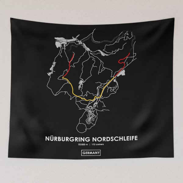 Item preview, NURBURGRING NORDSCHLEIFE - GERMANY TRACK MAP FLAG designed and sold by andreanastasio.