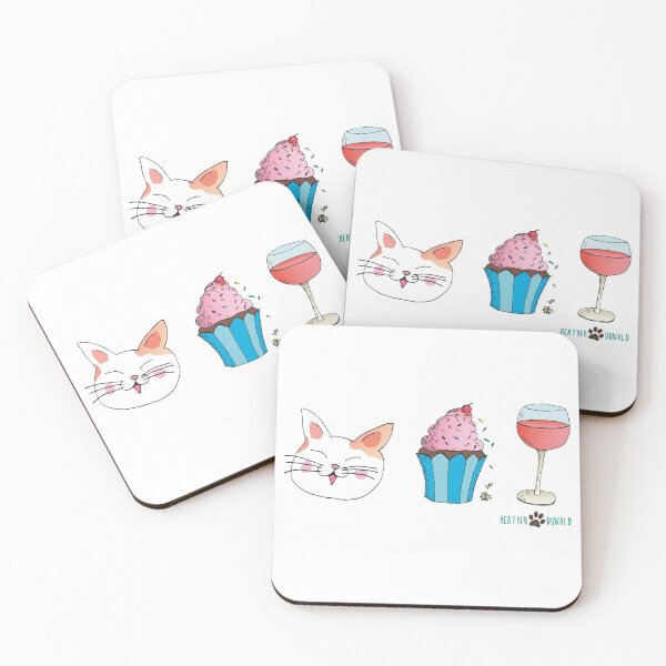 Item preview, Cat, Cupcake, Wine Lover designed and sold by HeatherDonald.