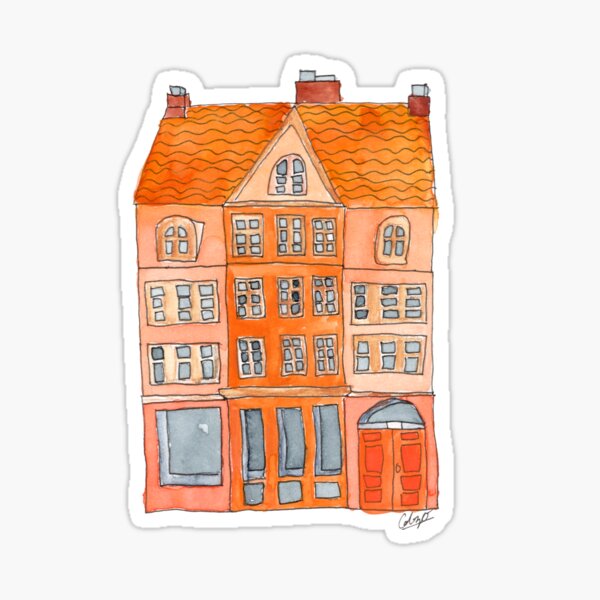 European Style Townhouse Sticker