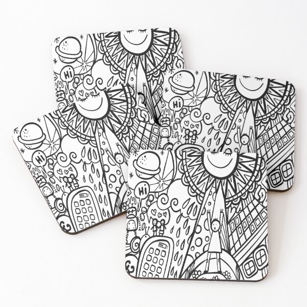 Item preview, An  cartoon ink sketch pattern in black and white designed and sold by rocklegends99.