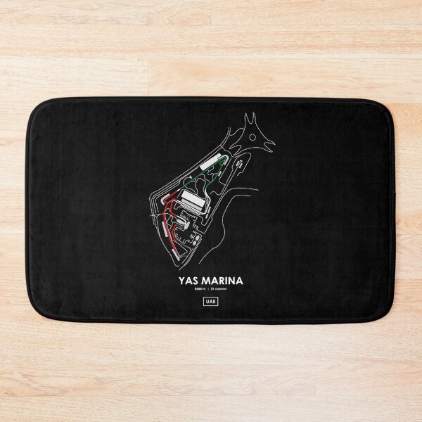 Item preview, YAS MARINA - UAE TRACK MAP FLAG designed and sold by andreanastasio.