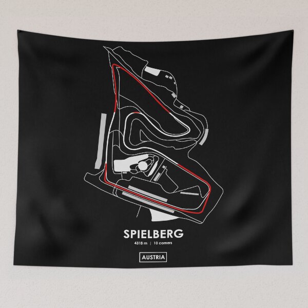 Item preview, SPIELBERG - AUSTRIA TRACK MAP FLAG designed and sold by andreanastasio.