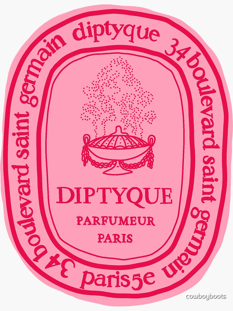 Thumbnail 3 of 3, Sticker, Diptyque Logo Lover designed and sold by cowboyboots.