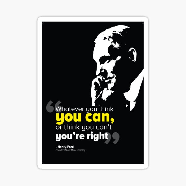 Item preview, Cita de Henry Ford - Cartel inspirador de liderazgo motivacional Arte de pared contemporáneo moderno, regalo de graduación '... puedes...' designed and sold by graphicjunction.