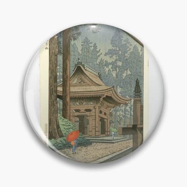 Item preview, Rain at Enryakuji Temple Asano Takeji Shin Hanga  designed and sold by RBEnt.