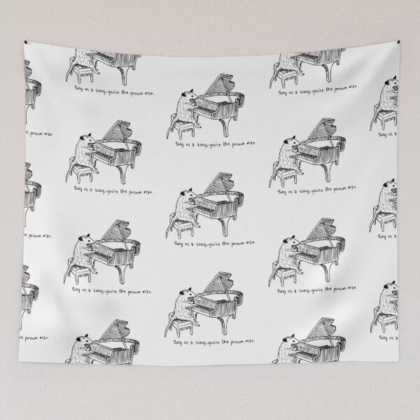 Item preview, Possum piano man ink design designed and sold by hollyisnotanart.