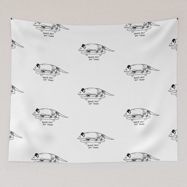 Item preview, Possum skate fast eat trash ink design designed and sold by hollyisnotanart.