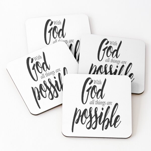 Item preview, With God All Things Are Possible Quote The Bible designed and sold by ProjectX23.