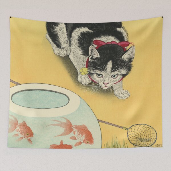 Item preview, Utagawa Hiroshige Japanese Woodblock Cat Print designed and sold by Epitome Girl.