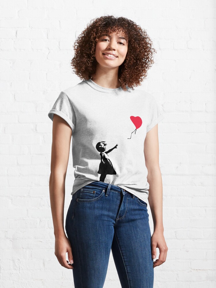 Alternate view of Girl With Red Balloon - Banksy "self-destructs" painting Classic T-Shirt