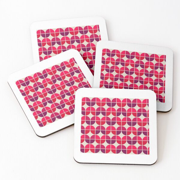Item preview, Funky 70's Retro Pattern In Reds and Pinks designed and sold by AMS-ART.