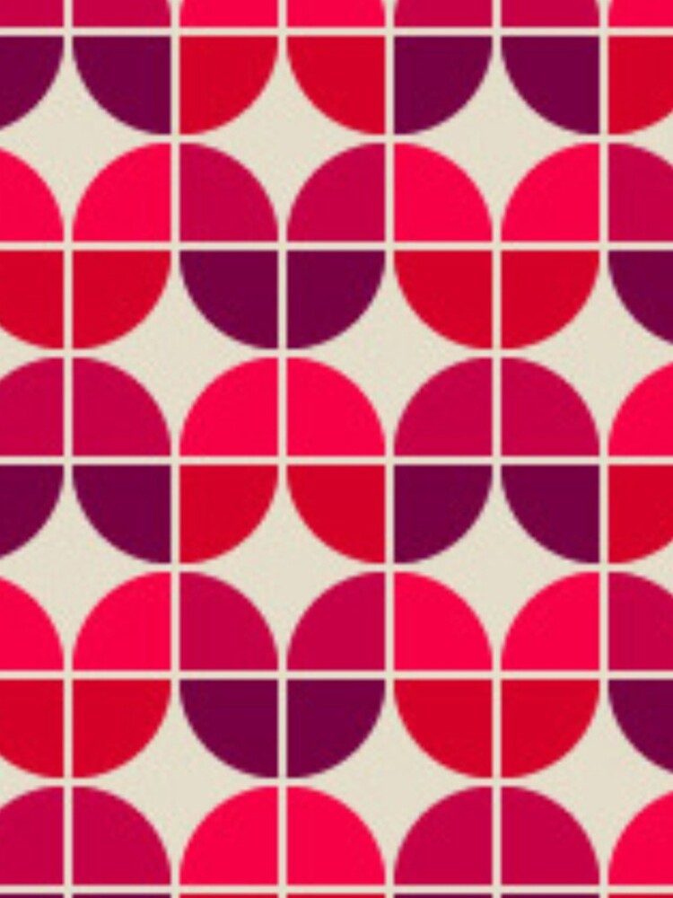 Thumbnail 4 of 4, iPhone Case, Funky 70's Retro Pattern In Reds and Pinks designed and sold by AMS-ART.