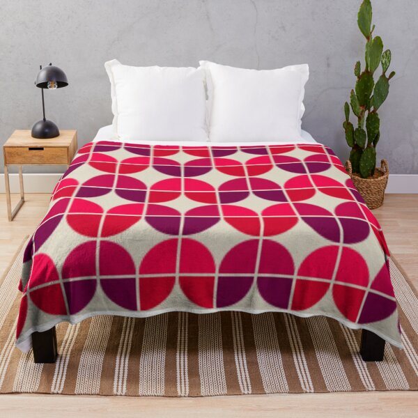 Item preview, Funky 70's Retro Pattern In Reds and Pinks designed and sold by AMS-ART.