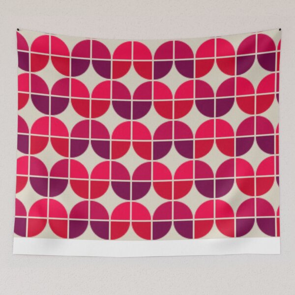 Item preview, Funky 70's Retro Pattern In Reds and Pinks designed and sold by AMS-ART.