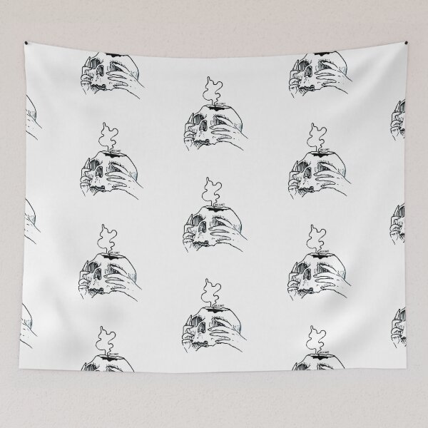 Item preview, Skull coffee mug ink design designed and sold by hollyisnotanart.