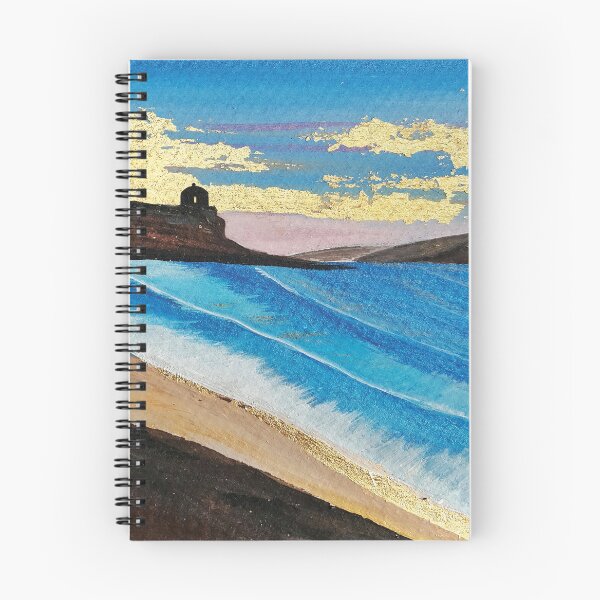 Item preview, Mussenden Temple and Castlerock beach with gold leaf detailing designed and sold by Clare Symington.