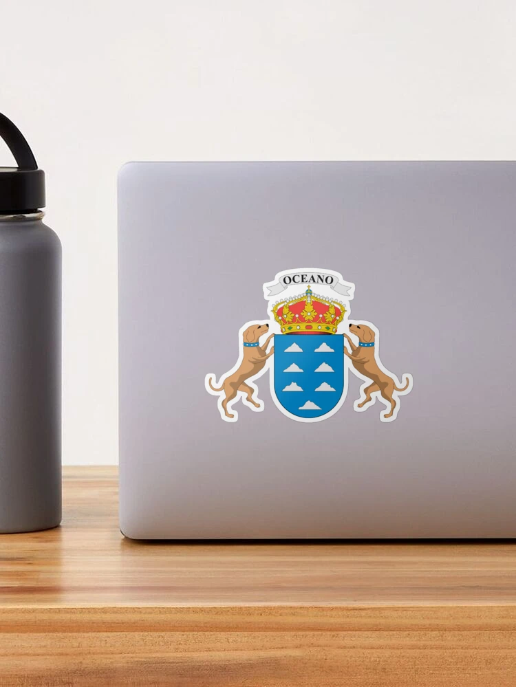 CANARY ISLANDS Shield Spain Islas Canarias 40mm mobiele telefoon Vinyl Mini Stickers, Stickers x6
