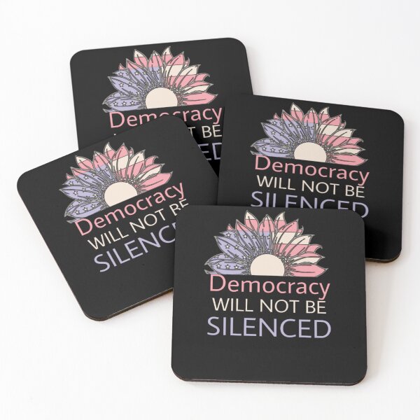 Item preview, Joe Biden Inauguration Quote Democracy Will Not Be Silenced designed and sold by Gordon Nelson.