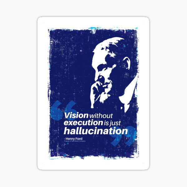 Item preview, Henry Ford Quote - Motivational Leadership Inspirational Poster Modern Contemporary Wall Art, Graduation Gift '...vision..' designed and sold by graphicjunction.