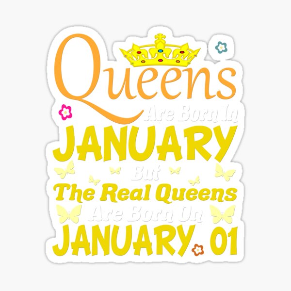 January 1 Birthday Stickers for Sale