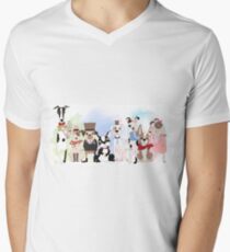 Silly Dogs Cartoon Pets Men's V-Neck T-Shirt