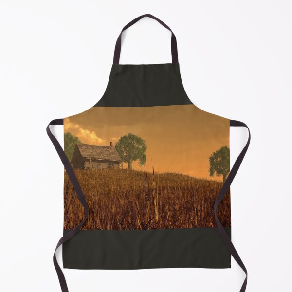 Item preview, Cabin and Field Under Red Skies designed and sold by Daniel Eskridge.