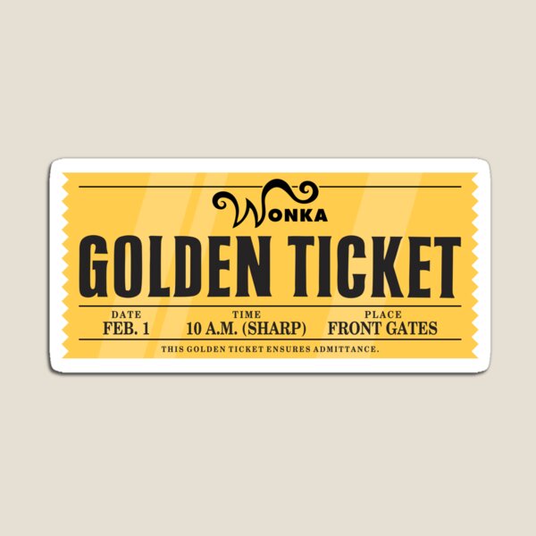 Willy Wonka: Golden Ticket Funky Chunky Magnet