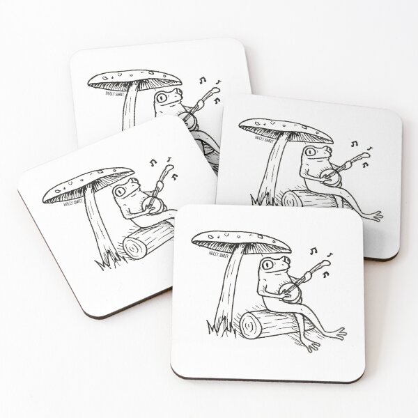 Item preview, Frog playing banjo ink design designed and sold by hollyisnotanart.