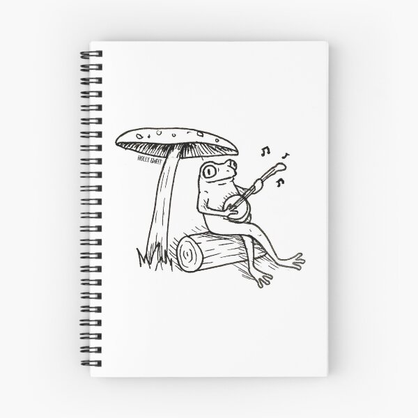 Item preview, Frog playing banjo ink design designed and sold by hollyisnotanart.