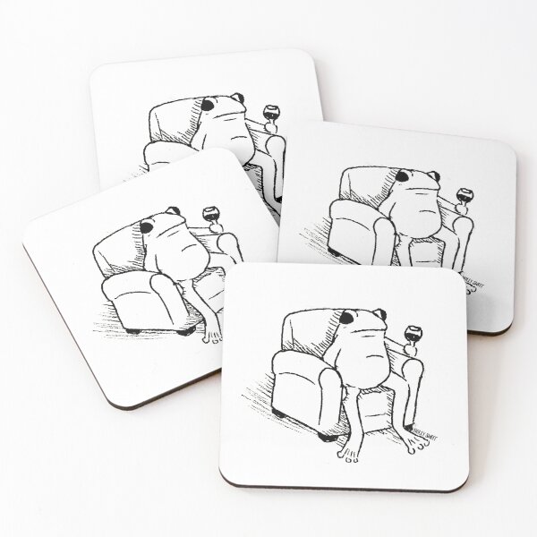 Item preview, Frog in armchair ink design designed and sold by hollyisnotanart.