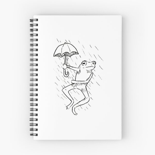 Item preview, Umbrella frog in rain ink design designed and sold by hollyisnotanart.