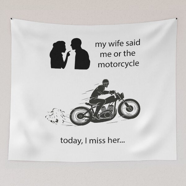 Item preview, wife no, motorcycle yes designed and sold by NiceShirtY.