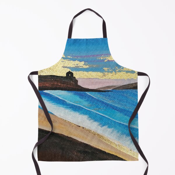 Item preview, Mussenden Temple and Castlerock beach with gold leaf detailing designed and sold by Clare Symington.