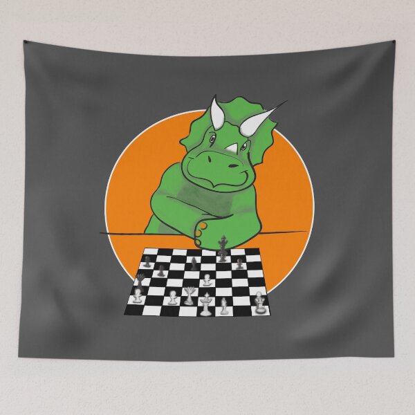 Item preview, Triceratops playing chess designed and sold by xantilly.