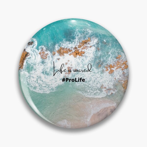 Item preview, Life Is Sacred #ProLife Beach Background designed and sold by ChristianCoding.