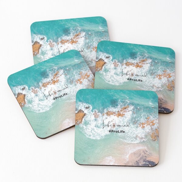 Item preview, Life Is Sacred #ProLife Beach Background designed and sold by ChristianCoding.