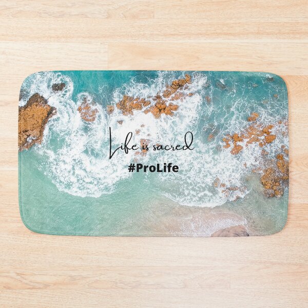 Item preview, Life Is Sacred #ProLife Beach Background designed and sold by ChristianCoding.